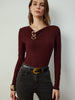 Leni | Elegante Bluse mit Cowl-Neck und Metall-Details