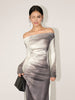 Clara | Elegantes Maxikleid mit Gradient-Effekt