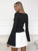 Clara | Elegantes Strickoberteil mit Glockenärmeln