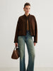 Clara | Minimalistische Tweedjacke mit Kontrastbesatz