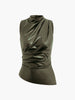 Ben | Mock Neck Kunstleder Tanktop