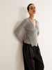 Leonora | V-Ausschnitt Criss Cross Strickoberteil
