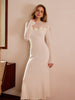 Clara | Wollmischung 3D Blumen-Latzkleid