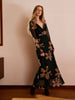 Boheme | Elegantes Blumenkleid mit Rollkragen
