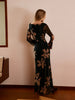 Boheme | Elegantes Blumenkleid mit Rollkragen