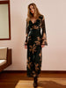 Boheme | Elegantes Blumenkleid mit Rollkragen