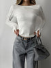 Leonie | Wellenbesatz Skinny Piping Jersey-Top