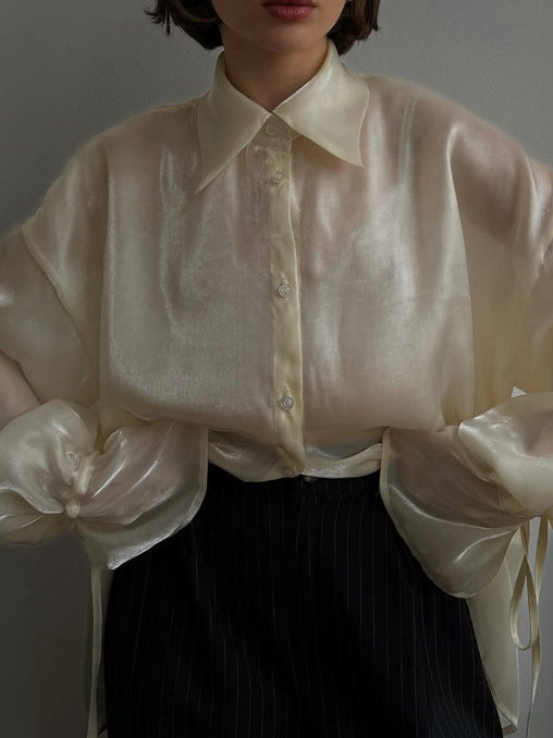 Lotta | Halbtransparentes Polo-Shirt