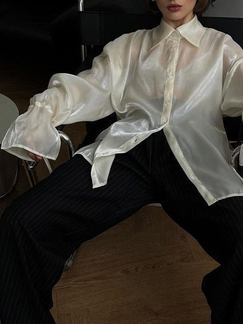 Lotta | Halbtransparentes Polo-Shirt