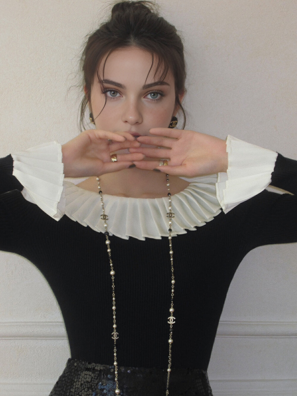 Lena | Elegantes Plissiertes Strickoberteil