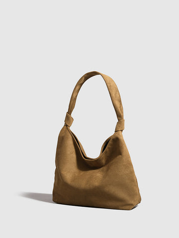 Anna | Geknotete Wildleder-Hobo-Tasche