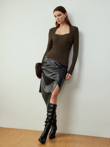 Clara | Asymmetrische Skinny-Bluse