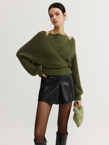 Sophie | 2-in-1 Bat Sleeve Halter Stricktop