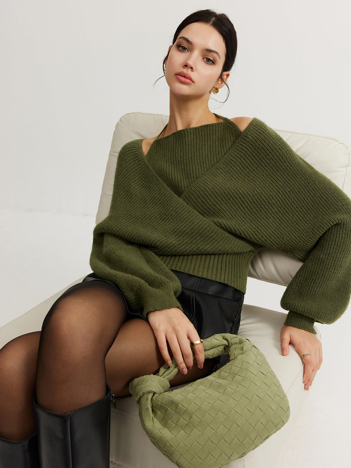 Sophie | 2-in-1 Bat Sleeve Halter Stricktop