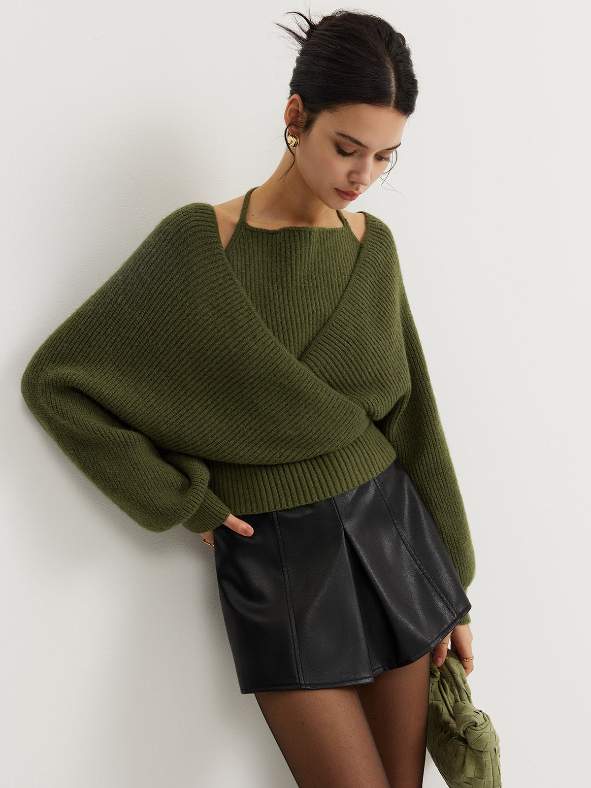 Sophie | 2-in-1 Bat Sleeve Halter Stricktop