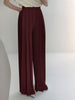 Clara | Elegante Plissierte High Waist Hose mit weitem Bein