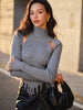 Anna | Stricktop mit Rohsaum und Cut-Outs