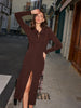 Clara | Elegantes Strickkleid mit Revers