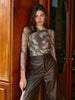 Anja | Elegante Bluse mit Kreuzdruck
