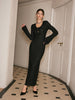 Clara | Elegantes Kleid mit Glockenärmeln und Lattichsaum