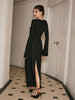 Clara | Elegantes Kleid mit Glockenärmeln und Lattichsaum