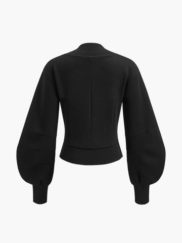 Felix | Elegantes Houndstooth Sweatshirt mit Reißverschluss