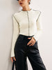 Clara | Elegante Bluse mit Lattichsaum