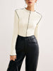Clara | Elegante Bluse mit Lattichsaum