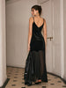 Clara | Chiffon-Hem Velvet Cami Kleid