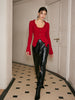 Clara | Eleganter Slim Pullover mit Salatabschuss