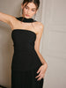 Clara | Elegantes Faltenkleid mit Choker-Ausschnitt
