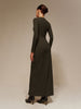 Clara | Elegantes Maxikleid ohne Gürtel mit Lettuce Trim
