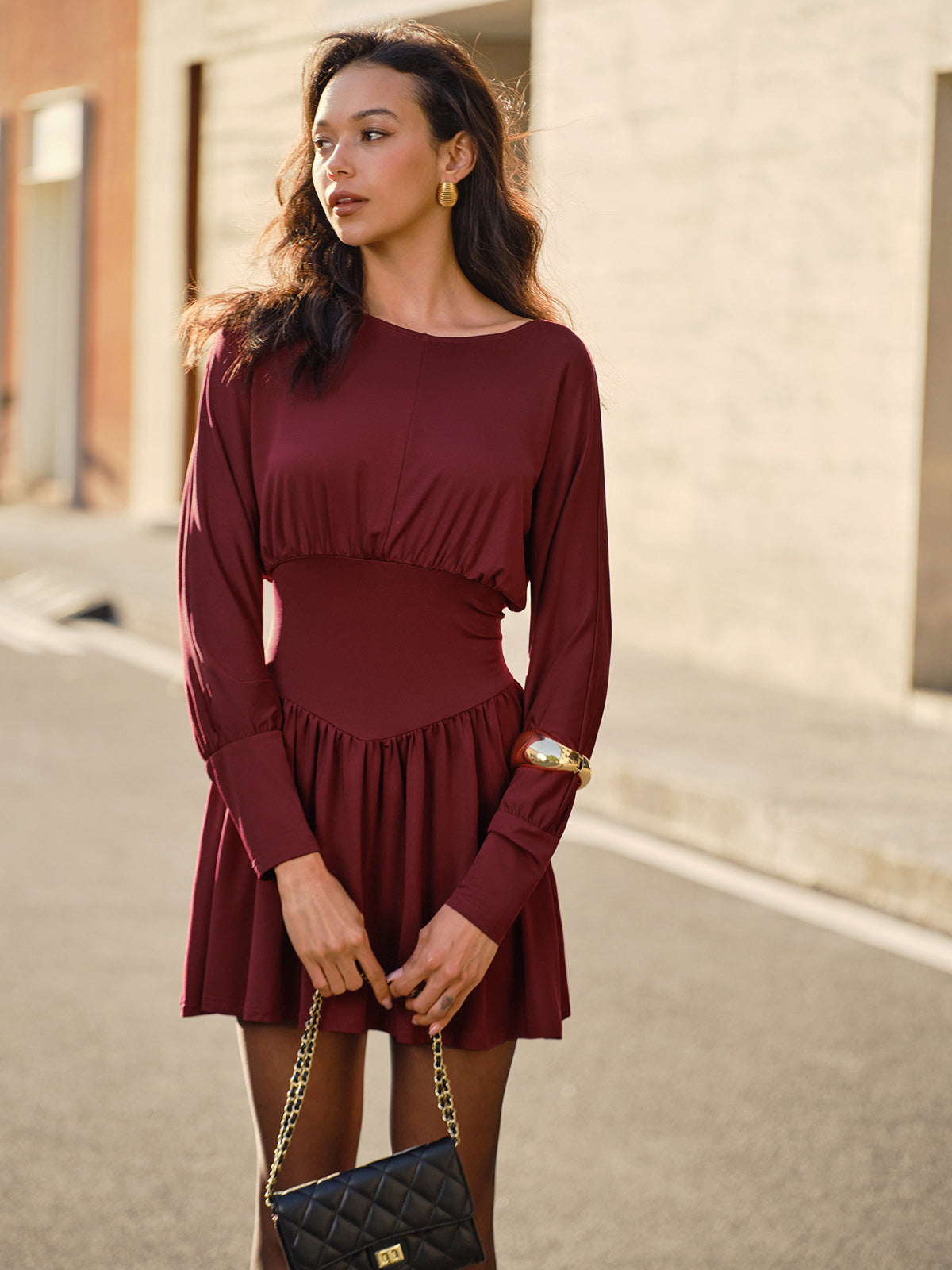 Clara | Elegantes Plissiertes Kleid ohne Gürtel
