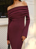 Luisa | Off-Shoulder Sweater Skinny Dress