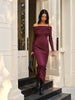 Luisa | Off-Shoulder Sweater Skinny Dress