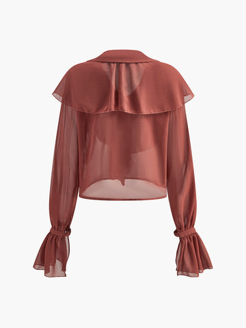Mia | Elegante Chiffonbluse mit Rüschen