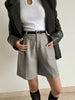 Clara | Elegante Tweed-Bermudashorts mit Gürtel