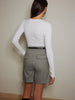 Clara | Elegante Tweed-Bermudashorts mit Gürtel