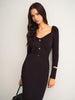 Emilia | Elegantes Midi Kleid aus geripptem Strick