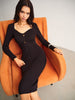 Emilia | Elegantes Midi Kleid aus geripptem Strick