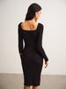 Emilia | Elegantes Midi Kleid aus geripptem Strick
