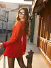 Clara | Elegantes einfarbiges kurzes Kleid