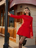Clara | Elegantes einfarbiges kurzes Kleid