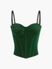 Klara | Elegantes Velours-Cami-Top mit Reißverschluss