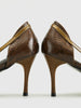 Elegante Pumps | Schlangenlederdruck Schnallen-Pumps