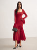 Clara | Chiffon Hem Slim Panel Kleid