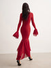 Clara | Chiffon Hem Slim Panel Kleid