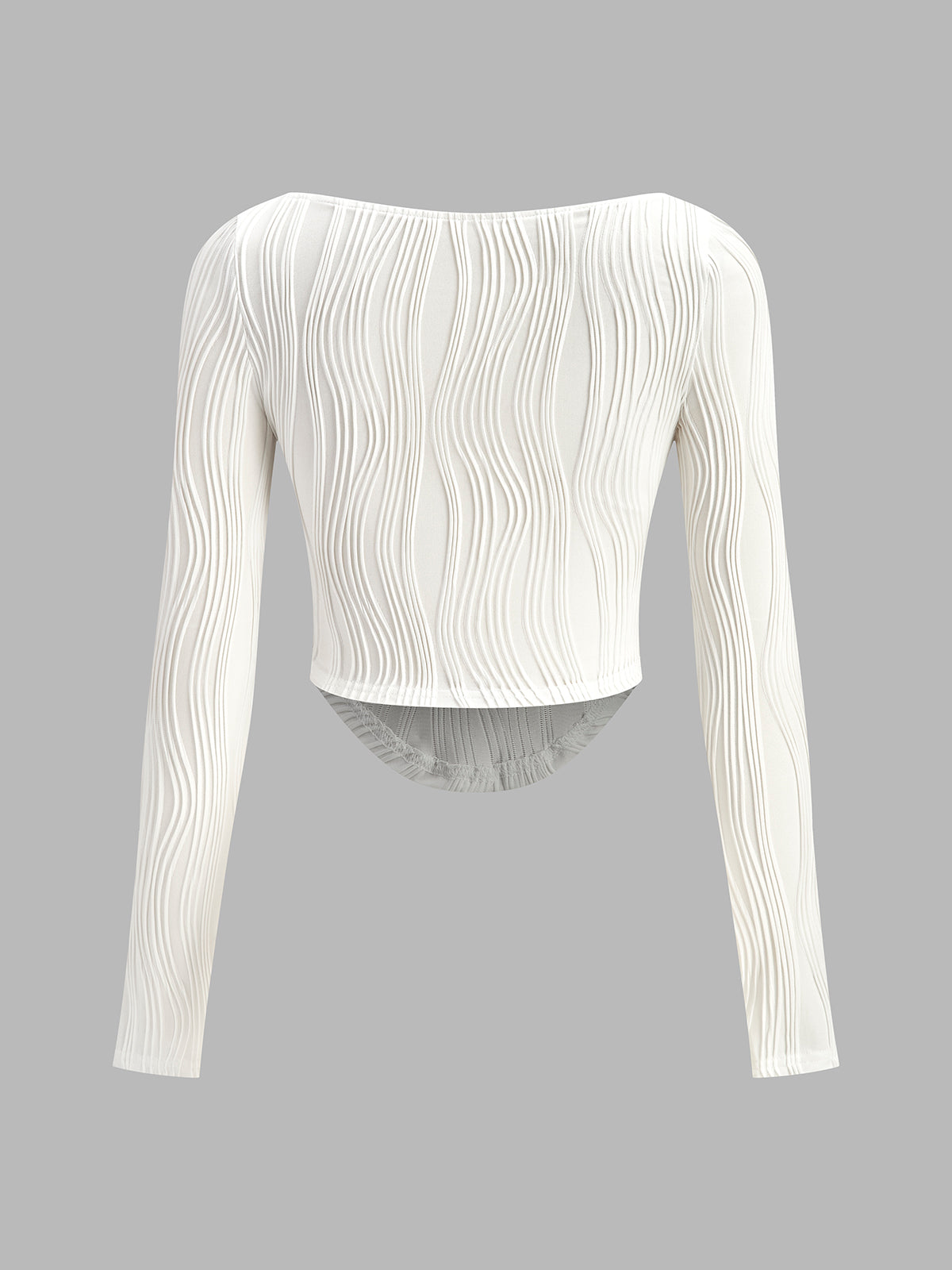 Clara | Crop T-Shirt mit quadratischem Ausschnitt und Paspelierung