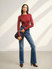 Leon | Kontrast Piping Skinny T-Shirt
