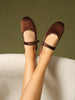 Marie | Elegante Samt Ballettschuhe